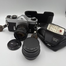 Asahi Pentax Spotmatic SP 35mm SLR Film Camera Body M42 Takumar Lens Works