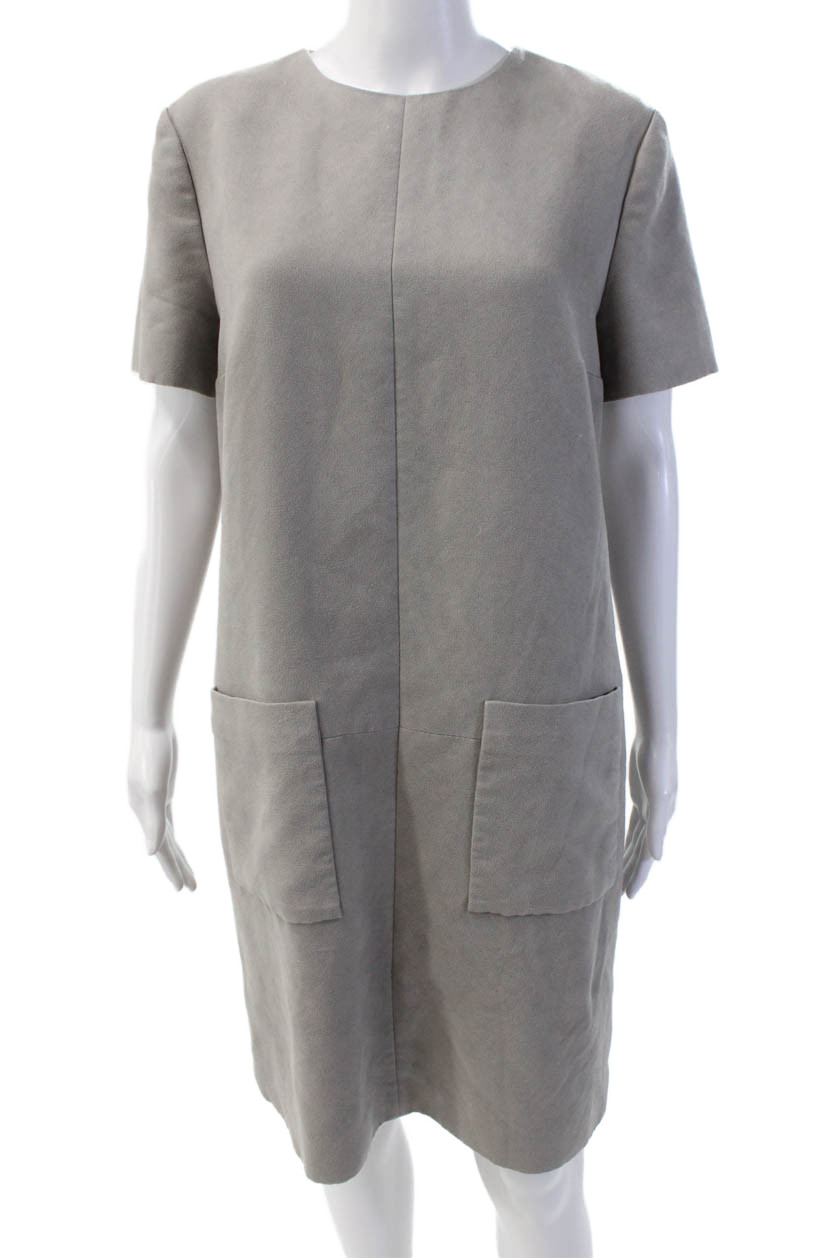 Lyn Devon Womens Textured Short Sleeve Round Neck Pencil Dress Nude Size 10Free Shipping in US $100+ Orders | $6.95 Orders Below