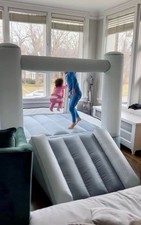 SMOL Portable Inflatable Bounce House Slide Electric Blower Travel Bag