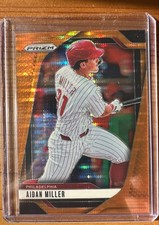 2025 Panini Prizm - Aidan Miller #141 Orange Pulsar Prizm /399 (RC)