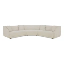 Moe's Home Collection Fraser Modular Sofa Fabric White