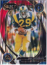 2024 Panini Select #255 Eric Dickerson Black & Red Prizm Shock
