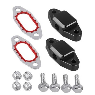 LS Engine Oil Cooler Bypass Cover Block off Plate Compatible 2x1/8'' NPT Ports