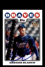 Signed Baseball Card Auto 2008 Topps #468 Gregor Blanco Atlanta Braves