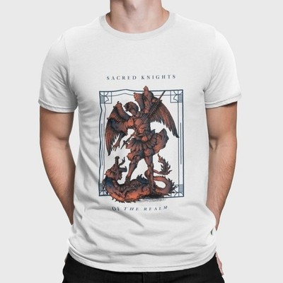 Knight Illustration T-Shirt: Medieval Kings Guards, Crusader Templar
