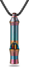Titanium Emergency Whistle,Edc Safety Whistles Necklace Loud up to 120Db,Surviva
