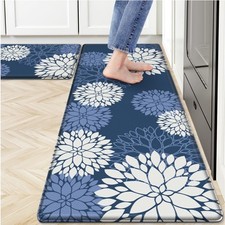 Kitchen Mats, 2PCS Non-Slip Cushioned Rugs, Anti-Fatigue Waterproof Floor Rug...