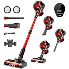 Cordless Vacuum Cleaner - Lightweight, 35Kpa Home Stick Vacuum, Smart Display...