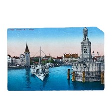 Postkarte AK Lindau Bodensee Dampfer Schiff Löwe Ungelaufen