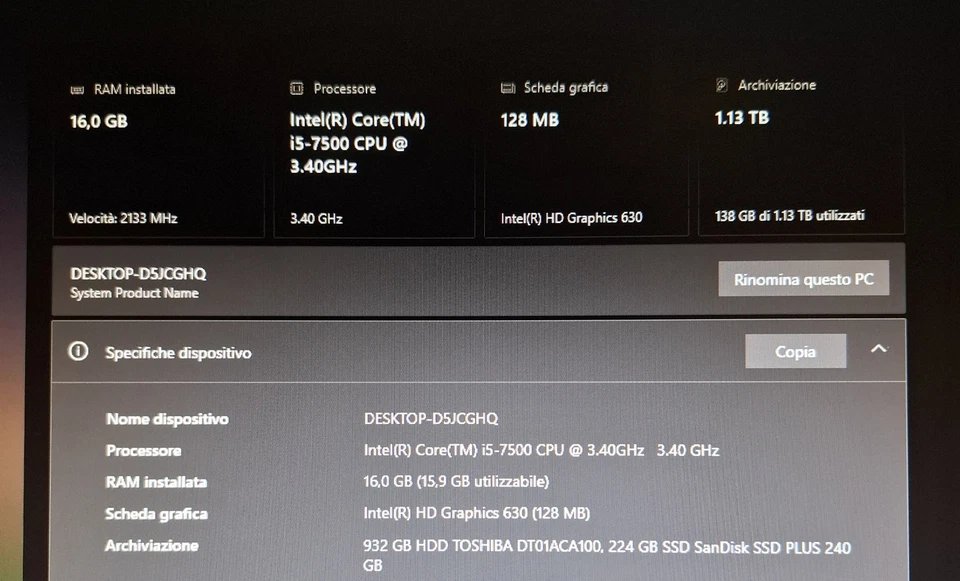 computer fisso gaming usato - Immagine 2 di 3