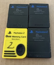 Lot Of 4 Sony PlayStation 2 PS2 Memory Cards - Tested