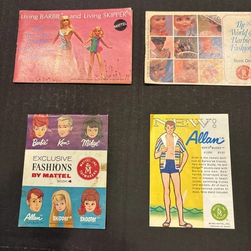 Vintage 1963 1964 1968 1970 Mattel BarbieFashion Doll Booklets