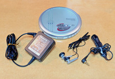Panasonic SL-CT700 Portable CD Player Silver MP3 Full Set Made in Japan Tested