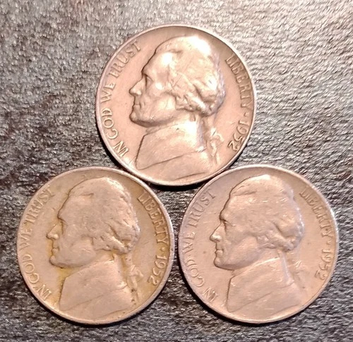 Photo of a 1952-P Jefferson Nickel from an eBay listing that sold on Jul 18, 2026