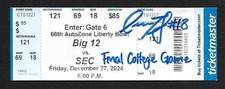 Isaac TeSlaa Autograph Auto Final College Game Ticket Stub - 2024 Liberty Bowl
