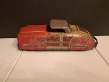 Wyandotte Toys 1940s Woody Pressed Steel Litho Convertible Car Toy