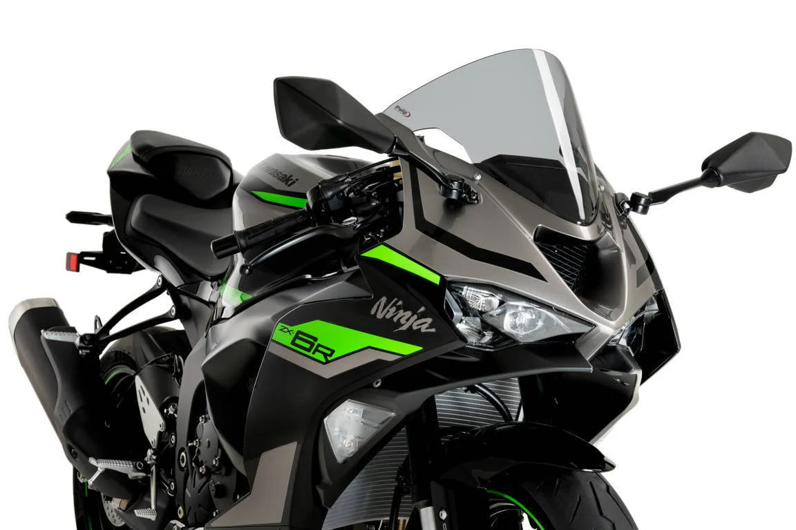Puig R-Racer Screen | Light Smoke | Kawasaki Ninja ZX-6R 2024>Current