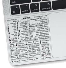 Apple Mac OS Shortcuts Sticker  Keyboard MacBook Cheatsheet  Laminated Vinyl