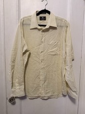 Givenchy Monsieur Button Up Shirt Cream White Long Sleeve Mens 17in/43cm