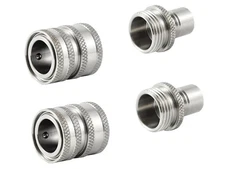 4 Pcs 3/4 Inch Garden Hose Quick Connect Fittings Stainless Steel Hose Connector