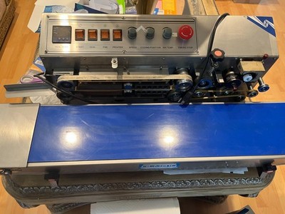 FR-900 Continuous Band Sealer with inkCoding Printer- Horizontal Bag Sraling Mac