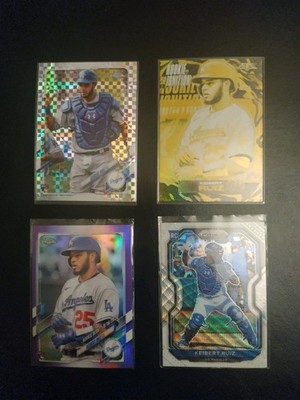 Keibert Ruiz (4) SP RC's 21 Topps Chrome Xfractor+Purple+Fire Hal+Prizm Wave
