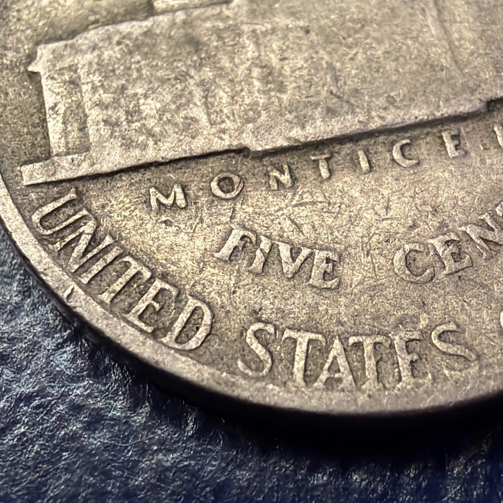 RARE 1941 Nickel Error on Date and letters on Rim of obverse & reverse ...