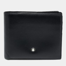 Montblanc Meisterstuck Black Leather 12CC Bif...