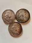 3 Franklin half dollars 1955, 56 And 1958