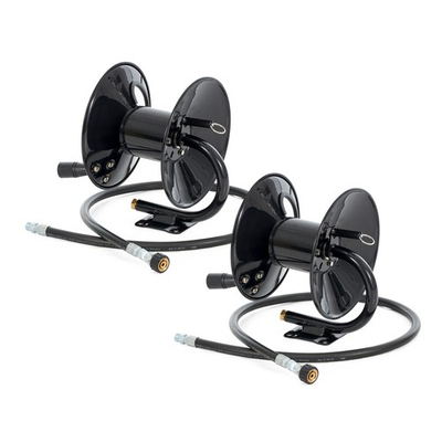 #ad Apache Steel Pressure Washer Reel for 50 Foot Hose with Pump Black 2 Pack $280.99