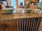Vintage Pyrex Spring Crazy Daisy 4 Nesting Bowls