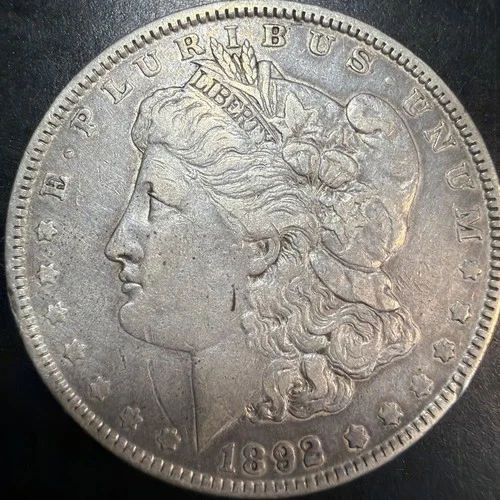 1892-P Morgan Silver Dollar $1 XF/AU Better Date 90% Silver ***NO RESERVE ****