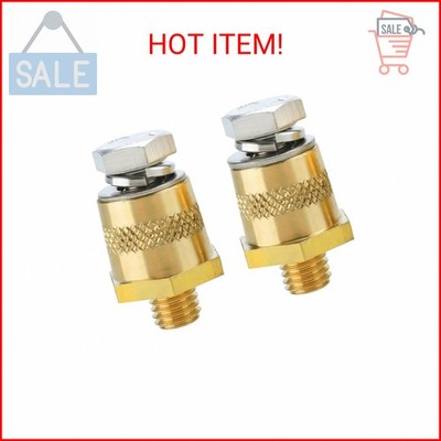 Ampper 3/8''-16 Thread Male Brass Side Post Battery Terminal Charging Posts, Stan