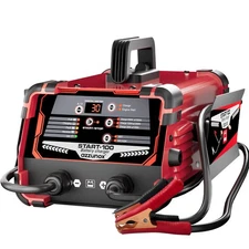 AZZUNOX 12V 24V Car Battery Charger & Engine Starter, 0-30A Automatic Battery