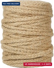 Tenn Well 5mm Jute Twine, 100 Feet Braided Natural Rope, Thick Twine for Crafts,