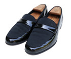 Salvatore Ferragamo Italy Black Patent Leather Nylon Toe Loafer Dress Shoe SZ 9D — photo 3