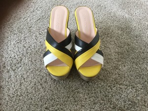 ladies yellow wedges