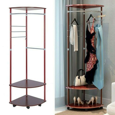 Corner Entry Way Coat Rack Hall Tree Furniture Shoe Organizer Hook