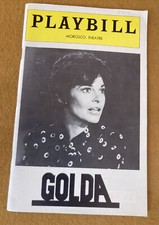1977 Playbill Morosco Theatre GOLDA Anne Bancroft As GOLDA MEIR - Israel !