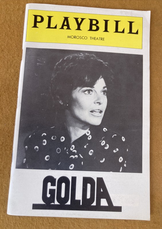 1977 Playbill Morosco Theatre GOLDA Anne Bancroft As GOLDA MEIR - Israel !