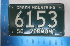 Vermont License Plate Tag 1950 50 6153
