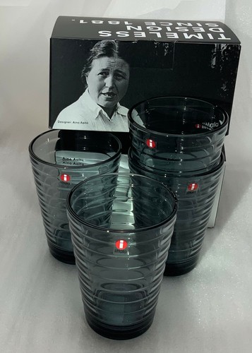 Vaso iittala Aino Aalto Gris Color 33cl -11.16 Oz NUEVO Caja de 2 piezas - Imagen 7 de 12