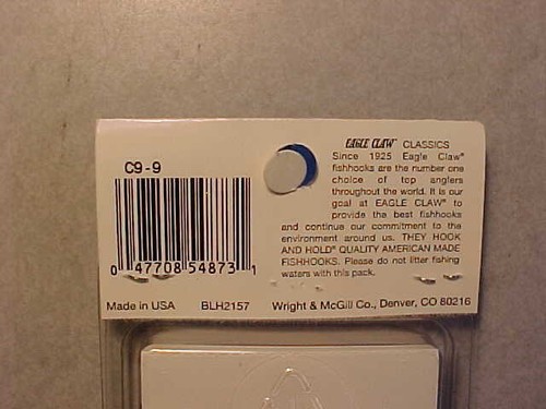 50 NEW DOUBLE HOOKS SIZE 12 FISHING LURES EAGLE CLAW BRONZE - Picture 3 of 4