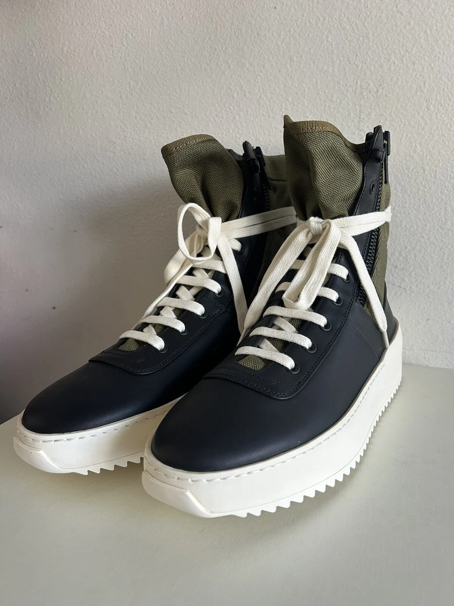 Fear Of God Jungle Sneaker Black Leather Green Size 40 NIB eBay