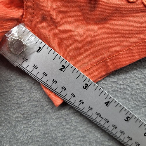 Levi's Girls Shorts 10 Orange Denim Girlfriend Slim Embroidered Inseam 3" NWT - Picture 6 of 14