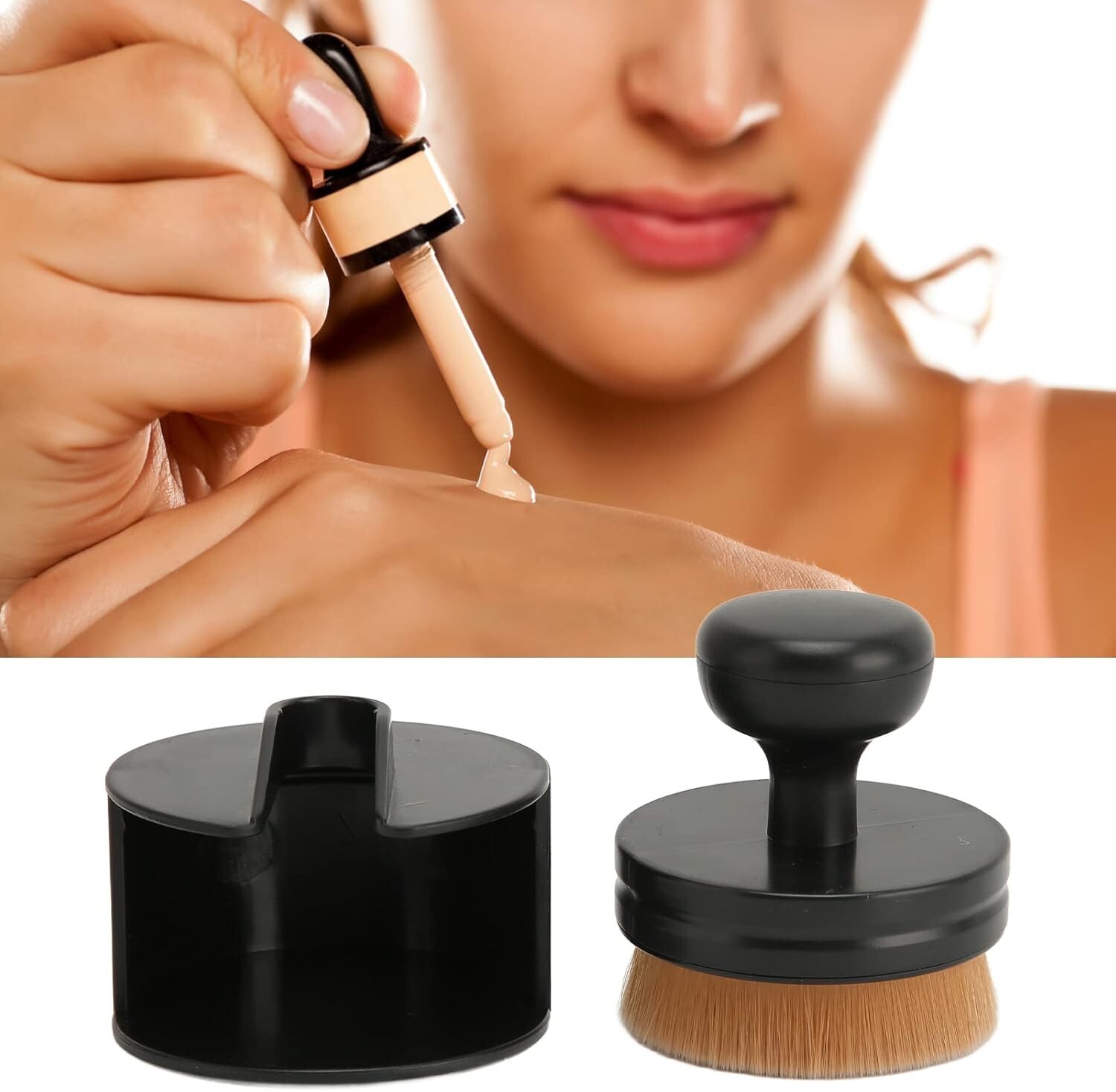 Flawless Kabuki Foundation Brush for Smooth Powder Application-image