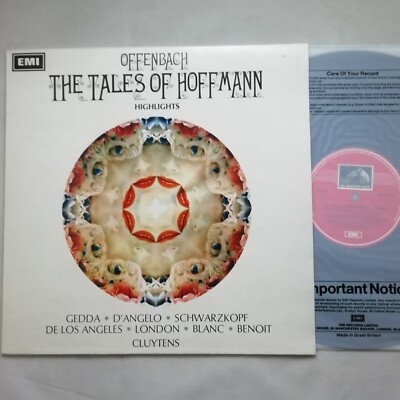 EMI LP ASD 2330: Offenbach - The Tales of Hoffmann (highlights) / Gedda etc.