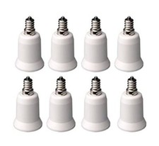Light Socket Extender Adapter, E12 to E26 E27 Screw Bulb Base Converter 8 Pack