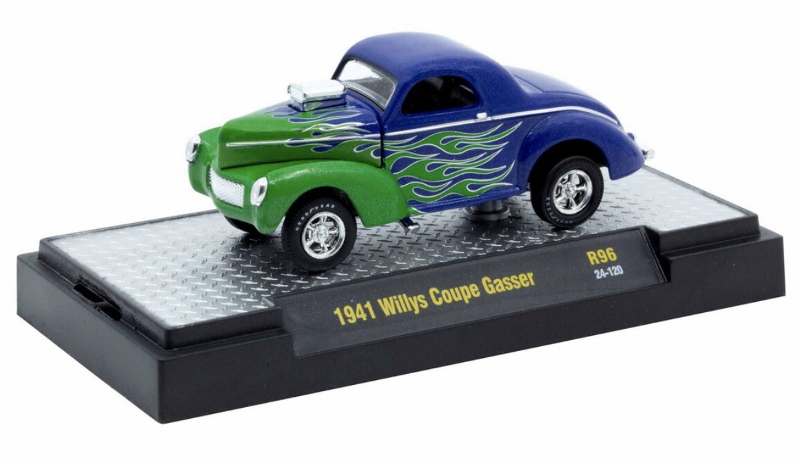 1941 Willys Coupe Gasser ミニカー 1941 Willys Coupe Gasser Green (Weathered) 