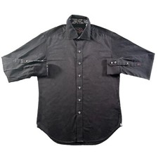 Robert Graham Shirt Men's Small Classic Fit Windsor Flip Cuff Paisley Jacquard